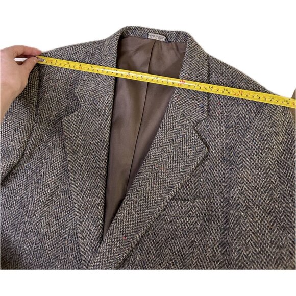 VINTAGE LEVIS Mens Tweed Blazer Sport Coat Casual Jacket Size 42R Wool Suit USA - Picture 9 of 10